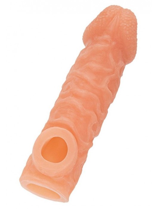 Телесная закрытая насадка с шершавой головкой Cock Sleeve Size S - 13,8 см. - KOKOS - в Волжском купить с доставкой