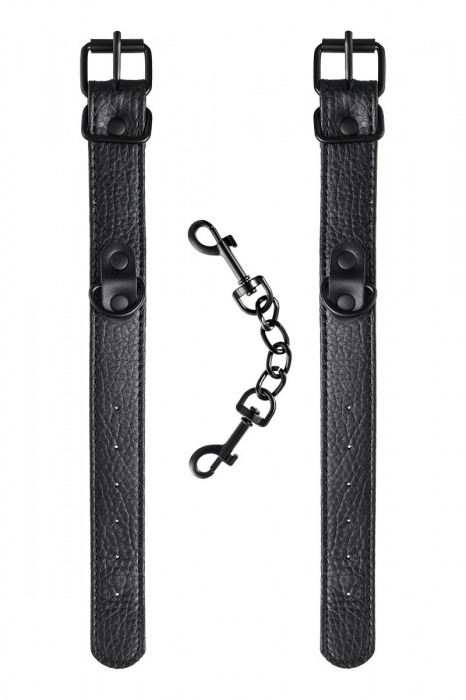 Узкие черные наручники на сцепке - ToyFa - купить с доставкой в Волжском