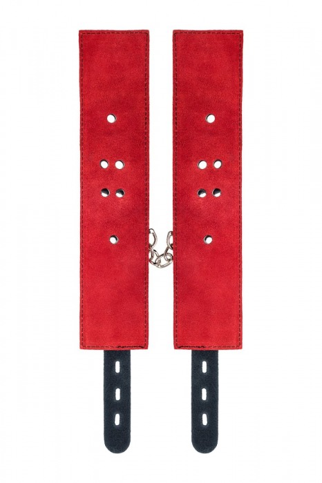 Красно-черные оковы на ноги из кожи - ToyFa - купить с доставкой в Волжском