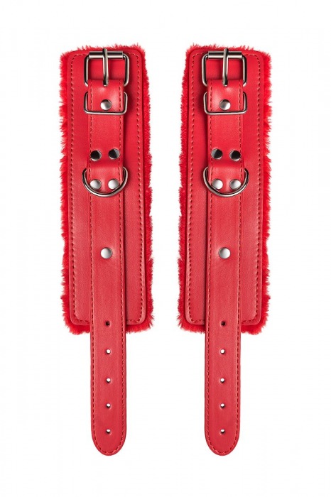 Красные наручники Anonymo из искусственной кожи - ToyFa - купить с доставкой в Волжском