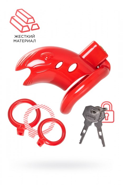 Красный мужской пояс верности из пластика - ToyFa - купить с доставкой в Волжском