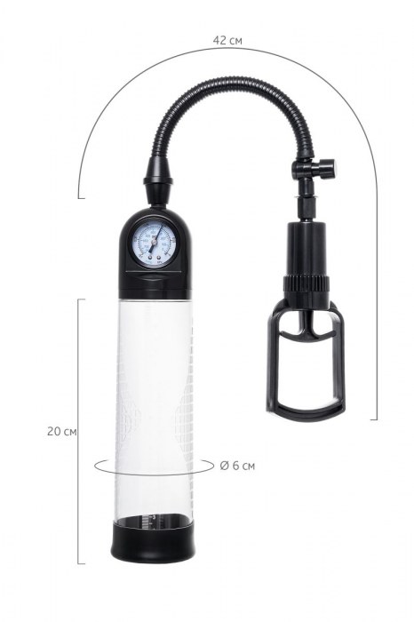 Прозрачная механическая помпа Helmer с манометром - Sexus - в Волжском купить с доставкой