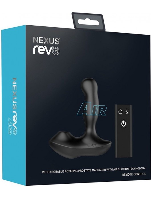 Черный вибратор-ротатор для стимуляции простаты Nexus Revo Air - Nexus Range - в Волжском купить с доставкой