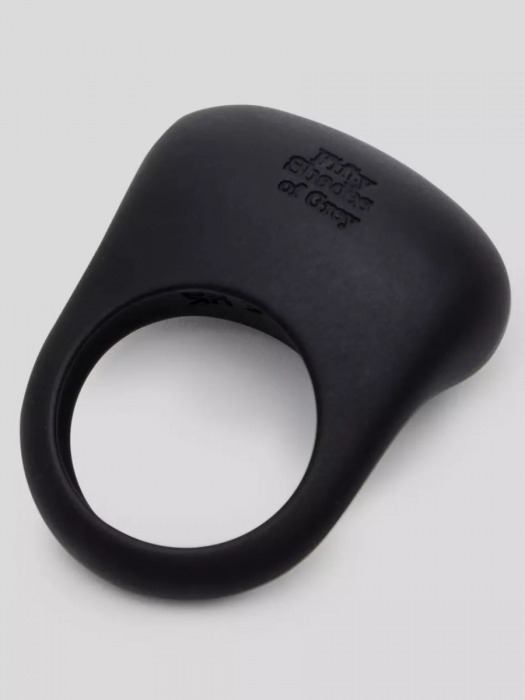 Черное эрекционное виброкольцо Sensation Rechargeable Vibrating Love Ring - Fifty Shades of Grey - в Волжском купить с доставкой