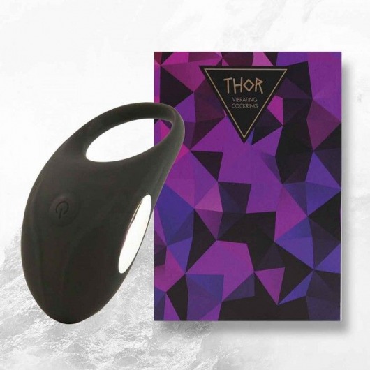 Черное эрекционное виброкольцо Thor Cockring - FeelzToys - в Волжском купить с доставкой