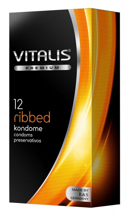 Ребристые презервативы VITALIS PREMIUM ribbed - 12 шт. - Vitalis - купить с доставкой в Волжском