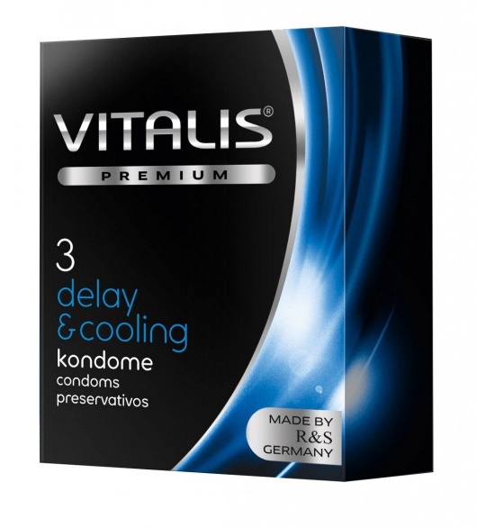 Презервативы VITALIS PREMIUM delay   cooling с охлаждающим эффектом - 3 шт. - Vitalis - купить с доставкой в Волжском