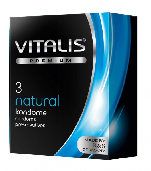Классические презервативы VITALIS PREMIUM natural - 3 шт. - Vitalis - купить с доставкой в Волжском