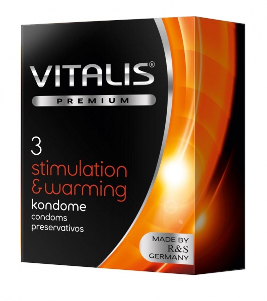 Презервативы VITALIS PREMIUM stimulation   warming с согревающим эффектом - 3 шт. - Vitalis - купить с доставкой в Волжском