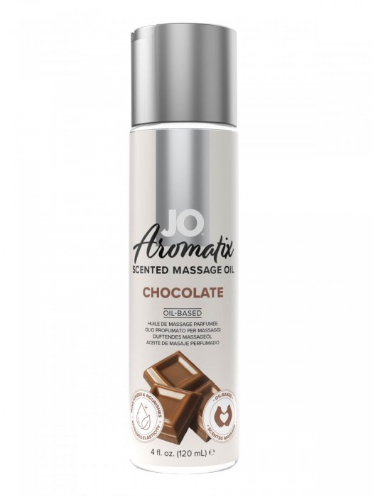 Массажное масло JO Aromatix Massage Oil Chocolate с ароматом шоколада - 120 мл. - System JO - купить с доставкой в Волжском