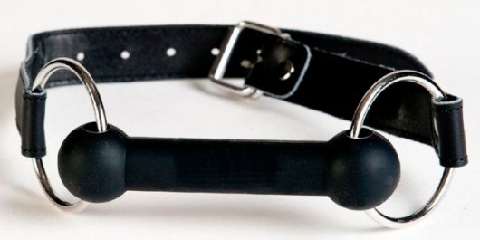 Чёрный кляп-трензель на кожаных ремешках - ToyFa - купить с доставкой в Волжском