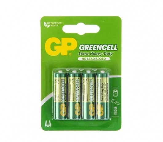 Батарейки солевые GP GreenCell AA/R6G - 4 шт. - Элементы питания - купить с доставкой в Волжском