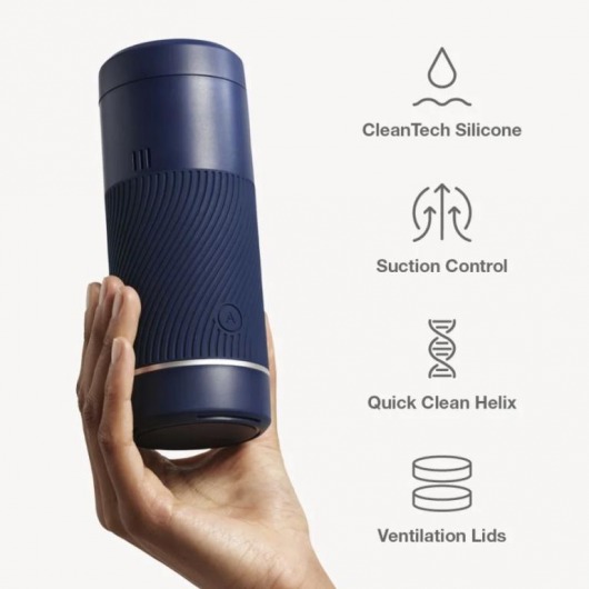 Синий мастурбатор с контролем всасывания Arcwave Pow Stroker - Arcwave - в Волжском купить с доставкой