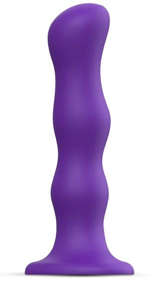 Фиолетовая насадка Strap-On-Me Dildo Geisha Balls size M - Strap-on-me - купить с доставкой в Волжском