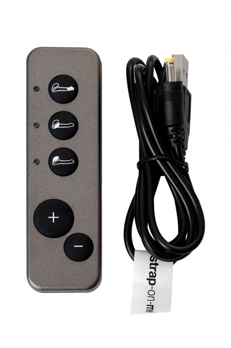 Черный безремневой вибрострапон Silicone Bendable Strap-On - size XL - Strap-on-me - купить с доставкой в Волжском