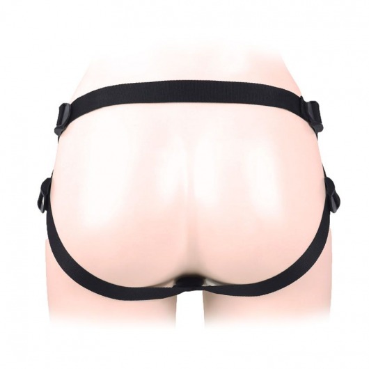 Черный пояс-трусики в комплекте с коннектором и насадкой - Notabu - купить с доставкой в Волжском