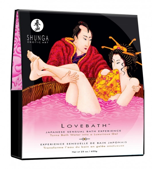 Соль для ванны Lovebath Dragon Fruit, превращающая воду в гель - 650 гр. - Shunga - купить с доставкой в Волжском