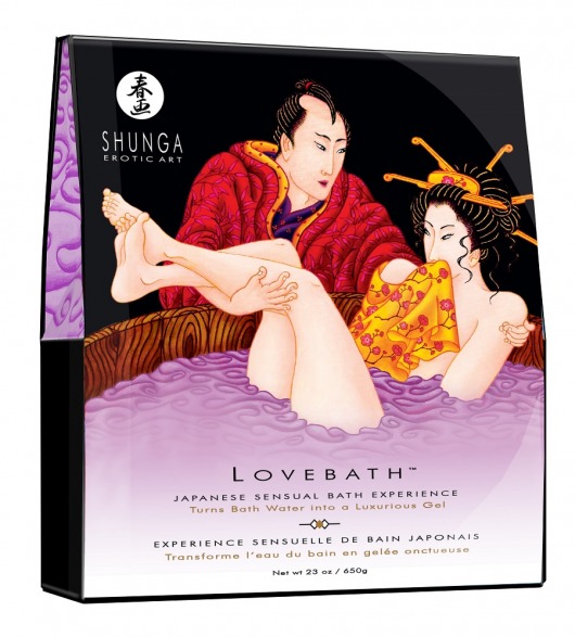 Соль для ванны Lovebath Sensual lotus, превращающая воду в гель - 650 гр. - Shunga - купить с доставкой в Волжском