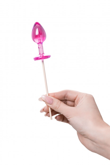 Розовый леденец  в форме анальной втулки со вкусом айриш крим - 29 гр. - Sosuчki - купить с доставкой в Волжском
