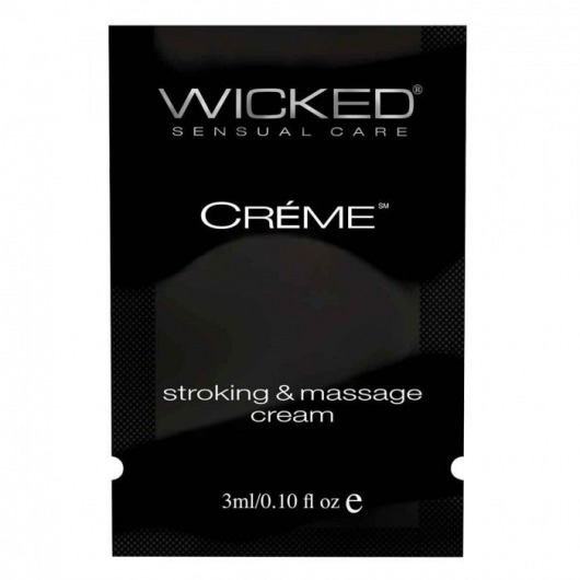 Крем для массажа и мастурбации Wicked Stroking and Massage Creme - 3 мл. - Wicked - купить с доставкой в Волжском