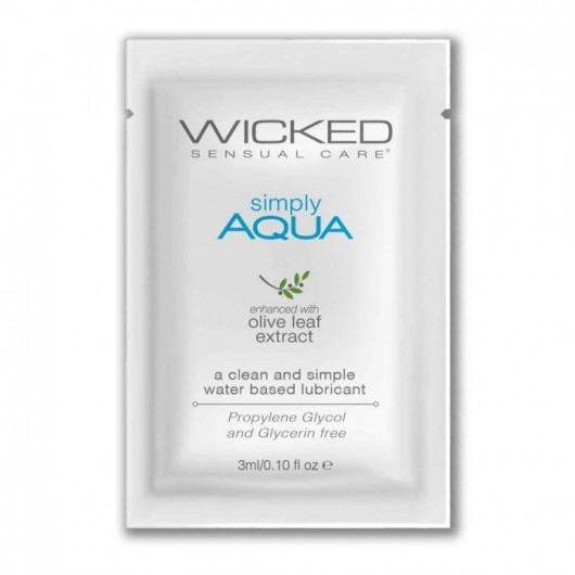 Легкий лубрикант на водной основе Wicked Simply AQUA - 3 мл. - Wicked - купить с доставкой в Волжском