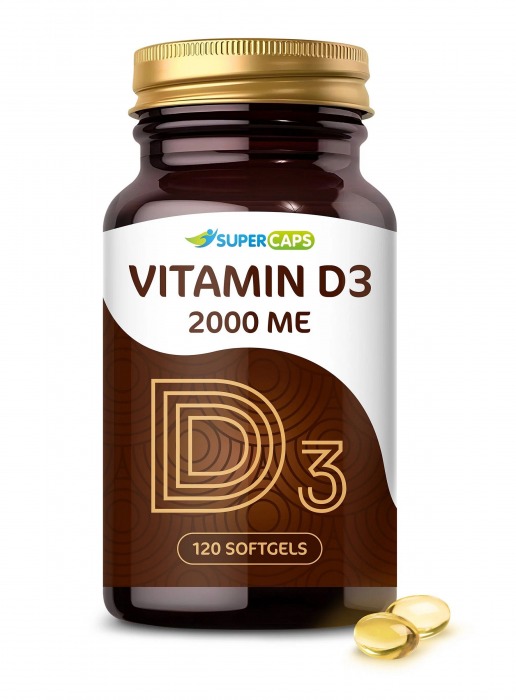 Пищевая добавка SuperCaps VITAMIN D3 2000 ME - 120 капсул - SuperCaps - купить с доставкой в Волжском