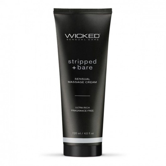 Массажный легкий крем WICKED Stripped plus Bare - 120 мл. - Wicked - купить с доставкой в Волжском