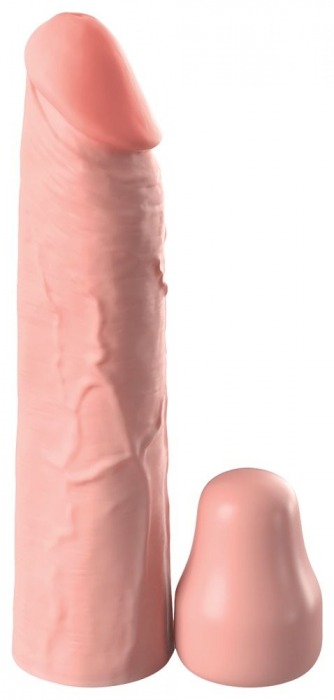 Телесная насадка-удлинитель 1 Inch Silicone X-tension - 17,8 см. - Pipedream - в Волжском купить с доставкой