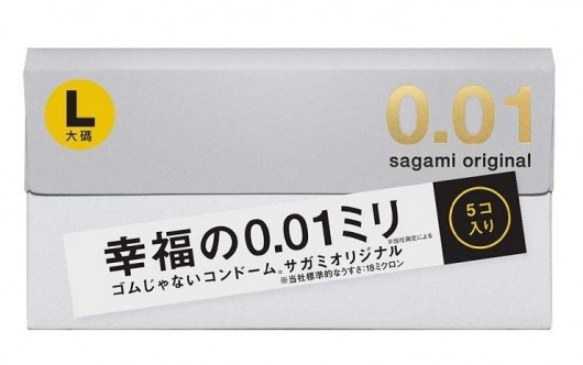 Презервативы Sagami Original 0.02 L-size увеличенного размера - 5 шт. - Sagami - купить с доставкой в Волжском