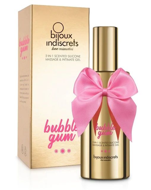 Гель с ароматом жвачки Bubblegum 2-in-1 Scented Silicone Massage And Intimate Gel - 100 мл. - Bijoux Indiscrets - купить с доставкой в Волжском