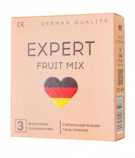 Ароматизированные презервативы EXPERT Fruit Mix - 3 шт. - Expert - купить с доставкой в Волжском