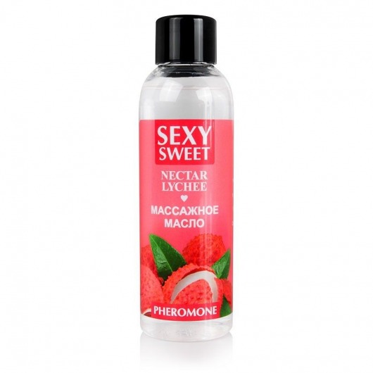 Массажное масло Sexy Sweet Nectar Lychee с феромонами и ароматом личи - 75 мл. - Биоритм - купить с доставкой в Волжском