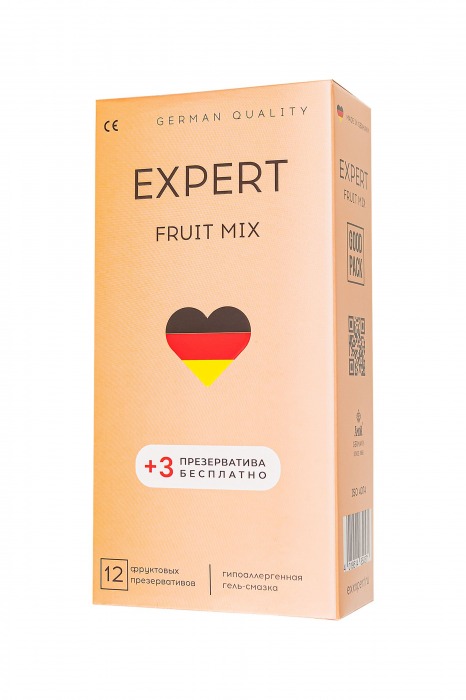 Ароматизированные презервативы EXPERT Fruit Mix - 12 шт.(+3 в подарок) - Expert - купить с доставкой в Волжском