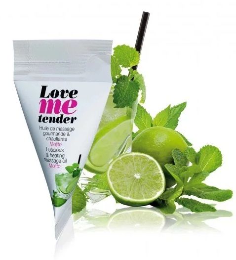 Съедобное согревающее массажное масло Love Me Tender Mojito с ароматом мохито - 10 мл. - Love to Love - купить с доставкой в Волжском