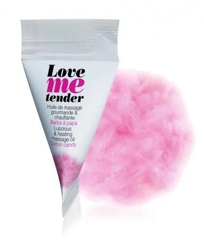 Съедобное согревающее массажное масло Love Me Tender Cotton Candy с ароматом сладкой ваты - 10 мл. - Love to Love - купить с доставкой в Волжском