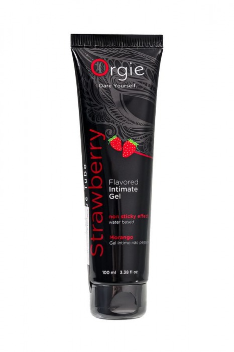 Интимный гель на водной основе Lube Tube Strawberry с клубничным вкусом - 100 мл. - ORGIE - купить с доставкой в Волжском