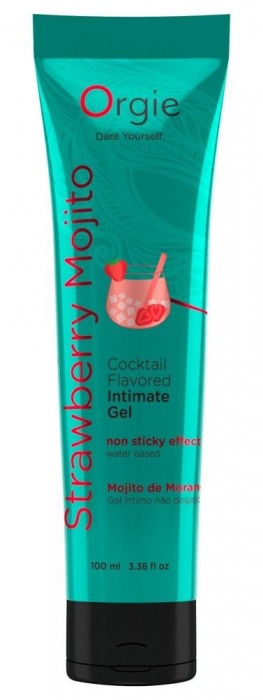 Съедобный интимный гель Orgie Lube Tube Cocktail Strawberry Mojito - 100 мл. - ORGIE - купить с доставкой в Волжском