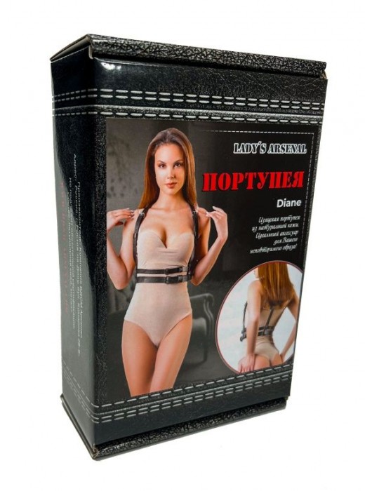 Изящная портупея из натуральной кожи Diane - БДСМ Арсенал - купить с доставкой в Волжском
