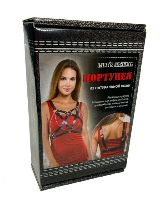 Портупея из натуральной кожи с цепочками - БДСМ Арсенал - купить с доставкой в Волжском