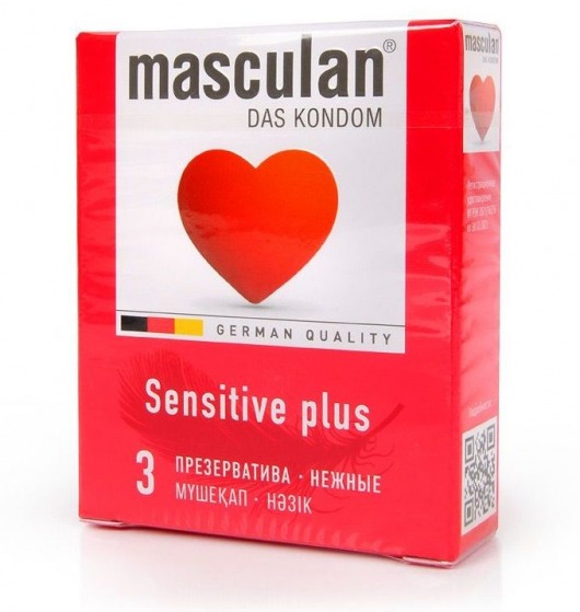 Презервативы Masculan Sensitive plus - 3 шт. - Masculan - купить с доставкой в Волжском