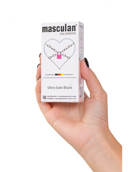Ультрапрочные презервативы Masculan Ultra Safe Black - 10 шт. - Masculan - купить с доставкой в Волжском