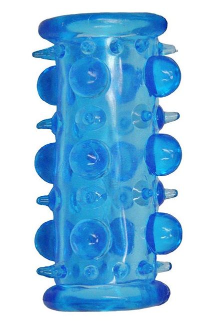 Голубая насадка с шипами и шишечками LUST CLUSTER - Dream Toys - в Волжском купить с доставкой