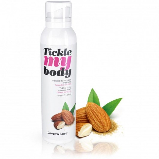 Массажная хрустящая пенка Tickle My Body Sweet Almonds с ароматом миндаля - 150 мл. - Love to Love - купить с доставкой в Волжском