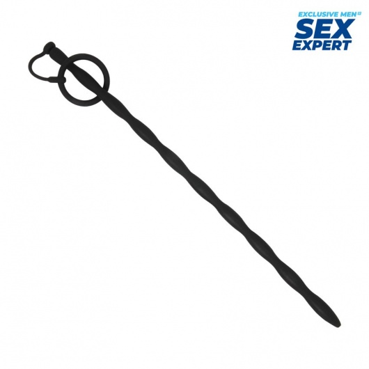 Черный стимулятор уретры Sex Expert - Sex Expert - купить с доставкой в Волжском