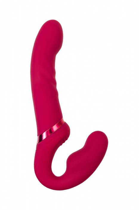 Малиновый безремневой страпон Lapis - 23 см. - Lovense - купить с доставкой в Волжском
