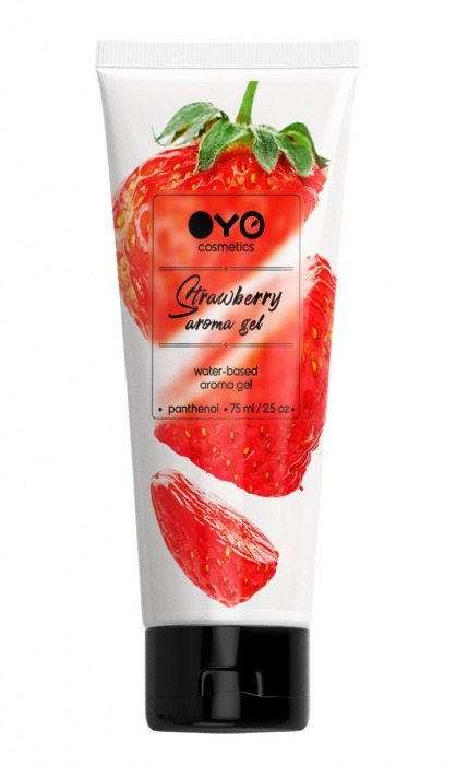 Лубрикант на водной основе OYO Aroma Gel Strawberry с ароматом клубники - 75 мл. - OYO - купить с доставкой в Волжском