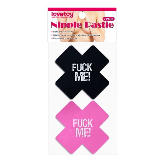 Набор из 2 пар пэстисов Cross Pattern Nipple Pasties - Lovetoy - купить с доставкой в Волжском