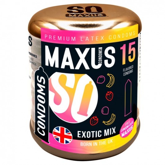 Ароматизированные презервативы Maxus Exotic Mix - 15 шт. - Maxus - купить с доставкой в Волжском