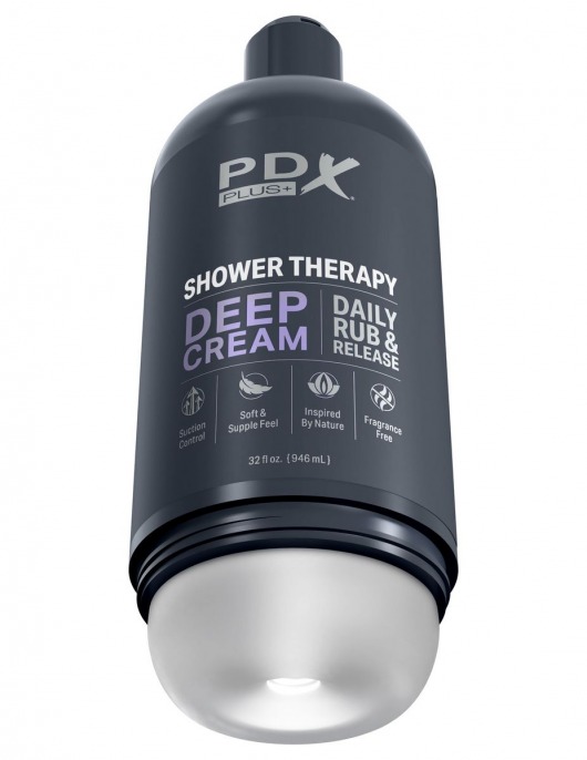 Мастурбатор в бутылке Shower Therapy Deep Cream - Pipedream - в Волжском купить с доставкой