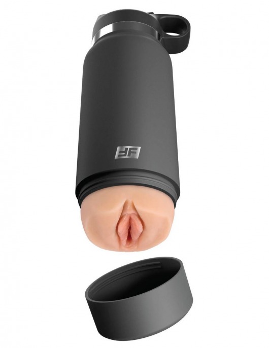 Серый мастурбатор в виде бутылки F*ck Flask - Pipedream - в Волжском купить с доставкой